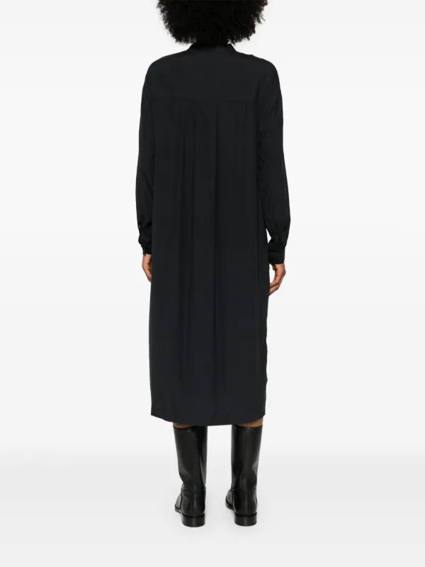Kristensen Du Nord Satin Shirt Dress | Black | FARFETCH