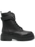 LIU JO leather platform boots - Black