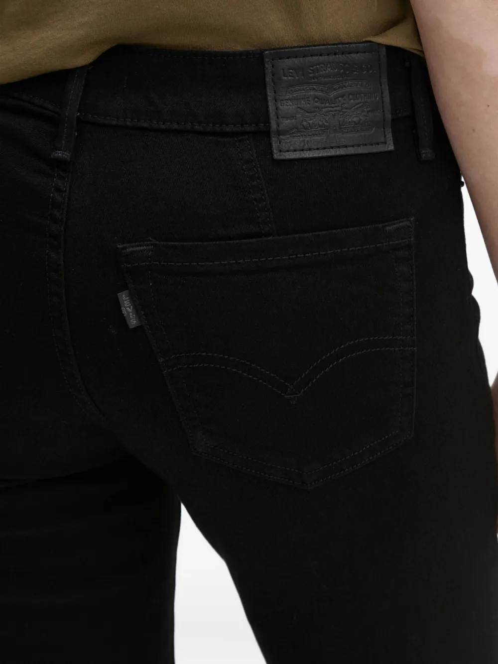 Levi's 712 slim-fit jeans Zwart