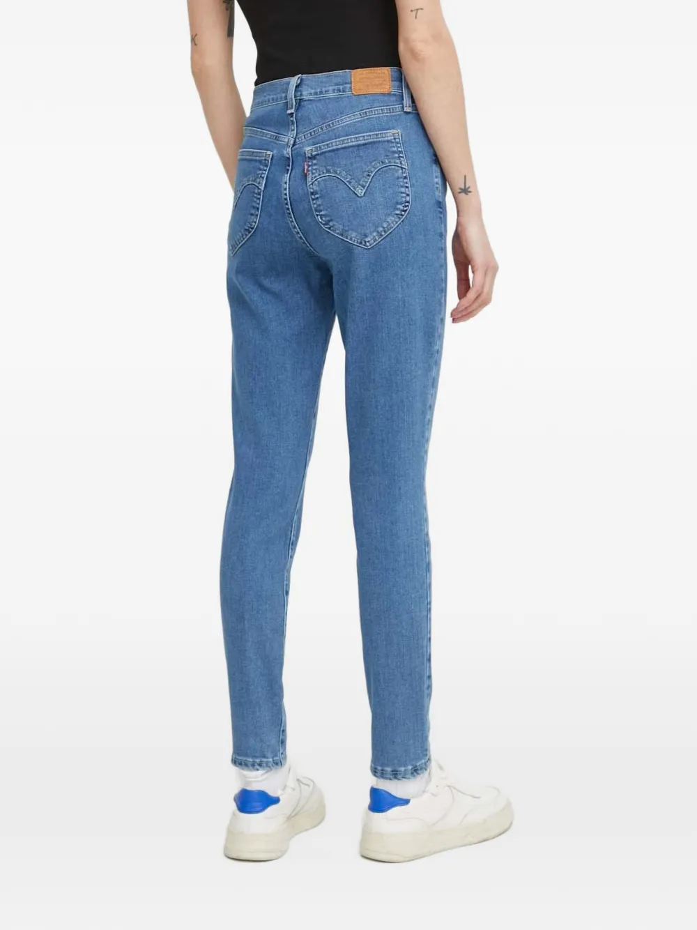 Levi's high-waisted skinny jeans Blauw