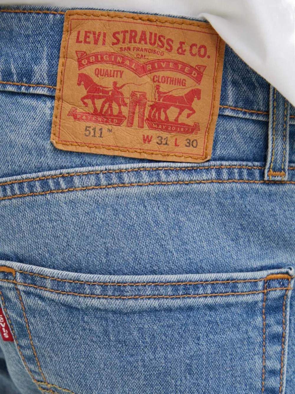 Levi's Jeans met opgestikte zak Blauw