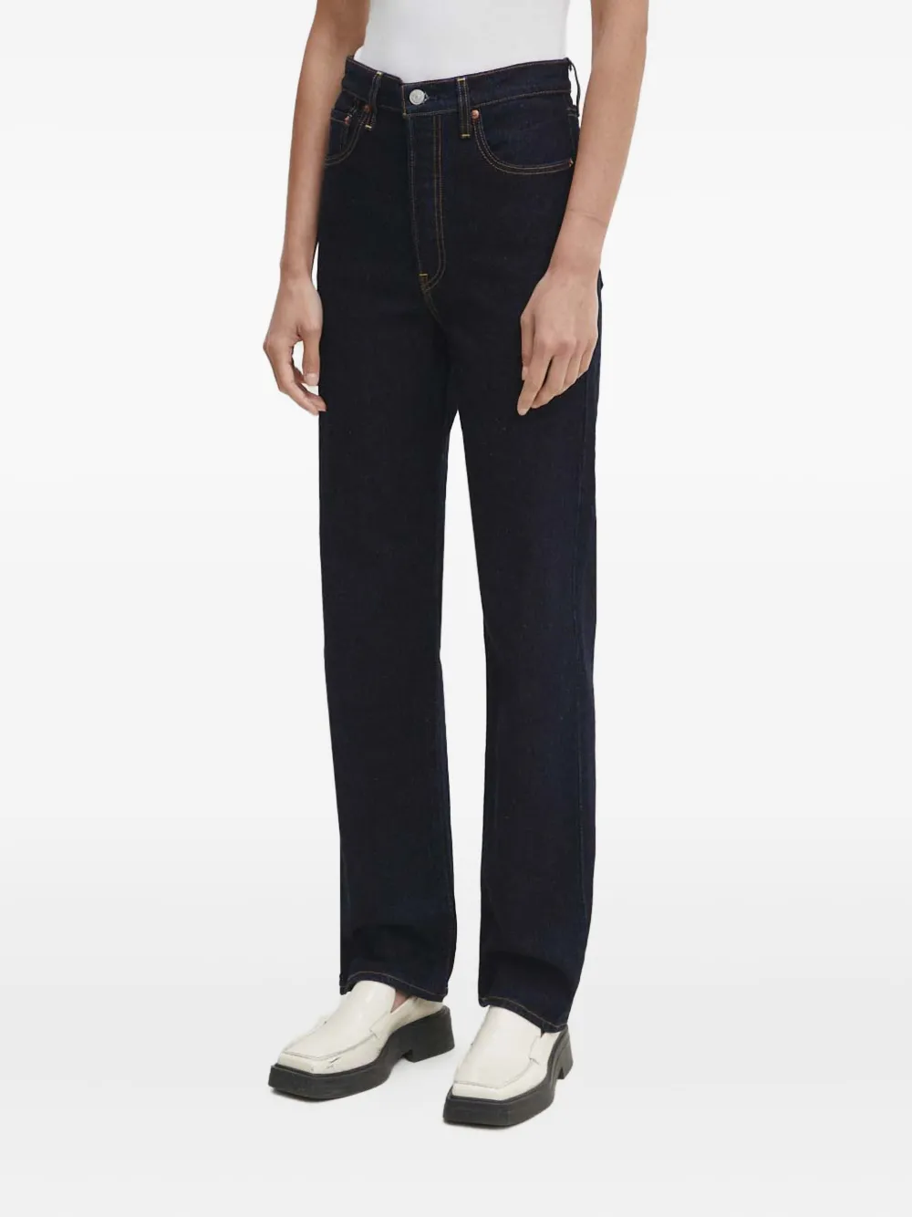 Levi's Ribcage Full-length Jeans In Blue