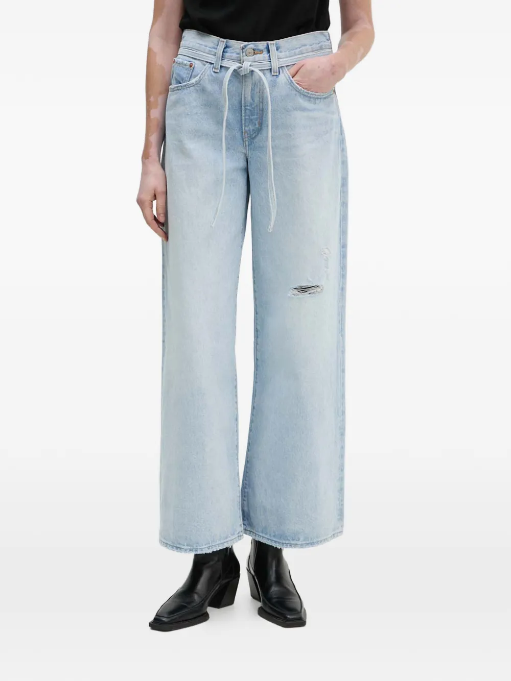 Levi's distressed drawstring jeans - Blu