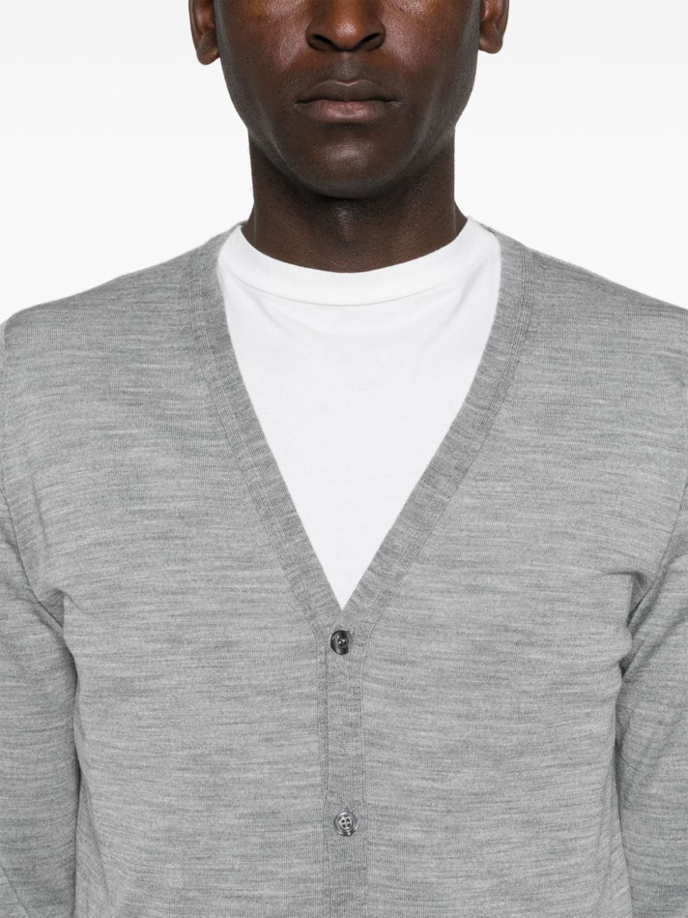 Shop John Smedley Petworth Cardigan In Grau