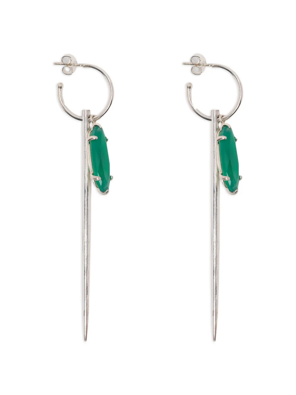 Wouters & Hendrix agate-embellishment earrings - Argento