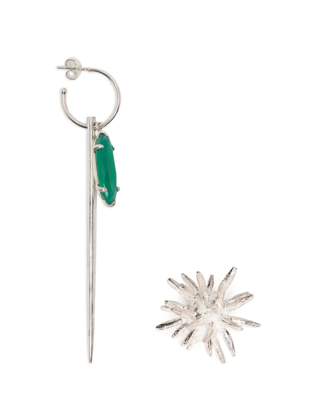 Wouters & Hendrix agate-embellishment earrings - Argento