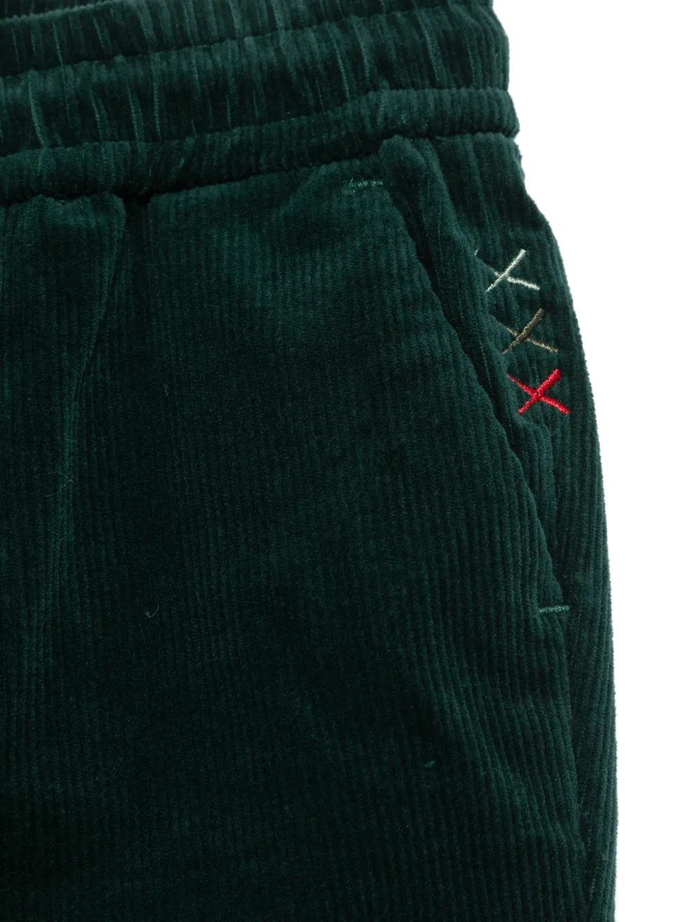Scotch & Soda Ribfluwelen chino met toelopende pijpen Groen