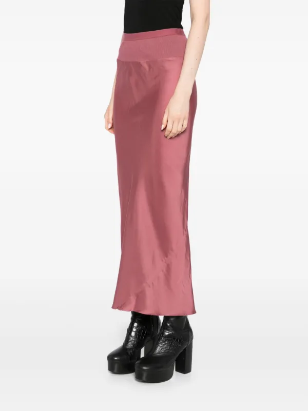 Rick Owens Calf Bias Skirt | Pink | FARFETCH