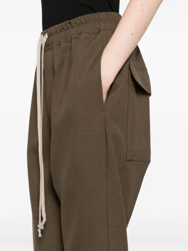 【関税&送料込】Rick Owens Drawstring Astaires Cropped Pants Rick Owens Astaires Cropped Trousers | Brown | FARFETCH