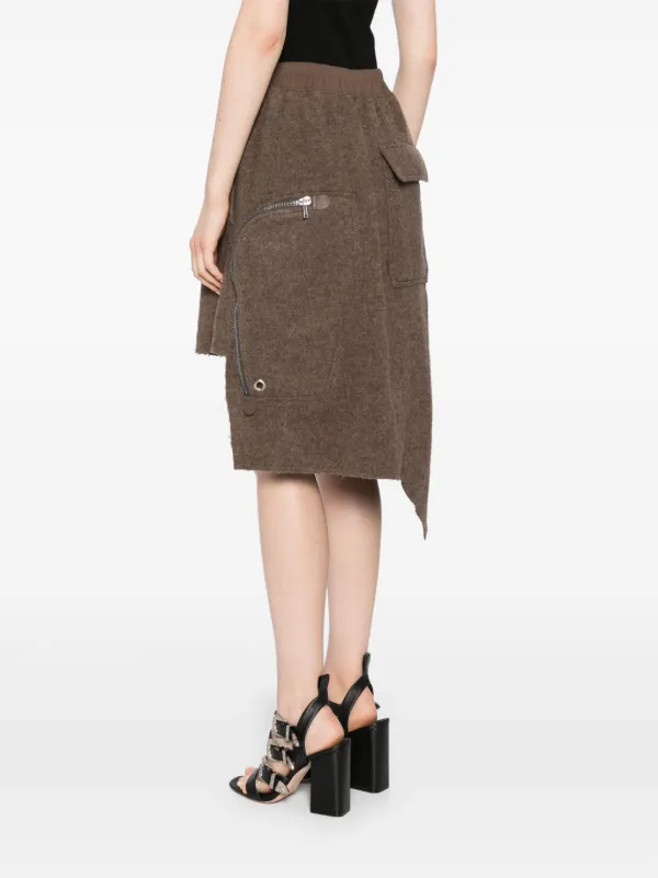 Rick Owens Dracca Skirt | Brown | FARFETCH
