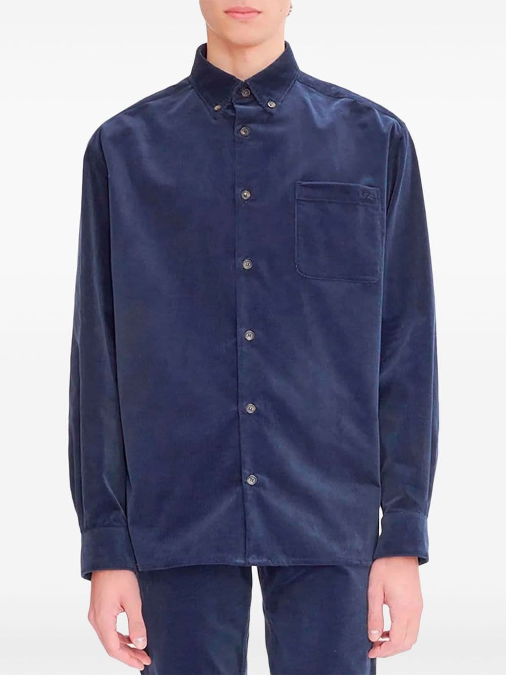 A.P.C. embroidered shirt - Blauw