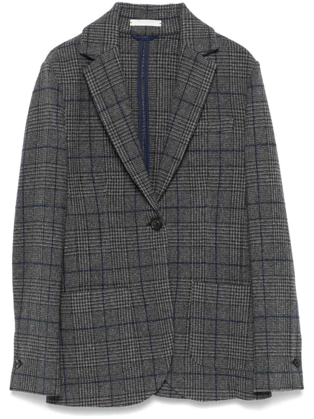 Shop Circolo 1901 Prince Of Wales Check Blazer In Grey