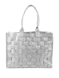 Supreme jacquard woven tote bag - Silver