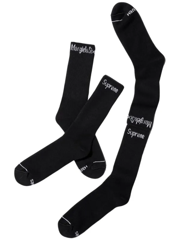 Supreme x MM6 Maison Margiela Hanes Socks (pack Of two) | Black | FARFETCH