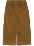 Kristensen Du Nord corduroy midi skirt - Brown