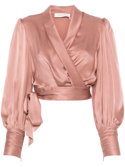 ZIMMERMANN silk wrap top