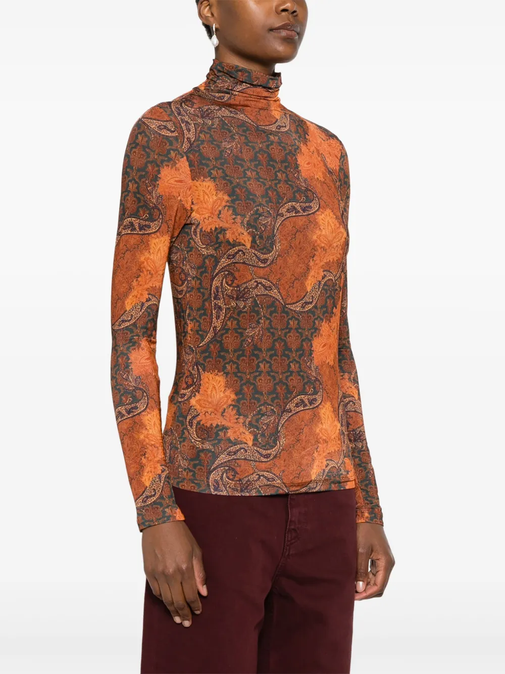 Ulla Johnson Aurelia Turtleneck Top Orange FARFETCH