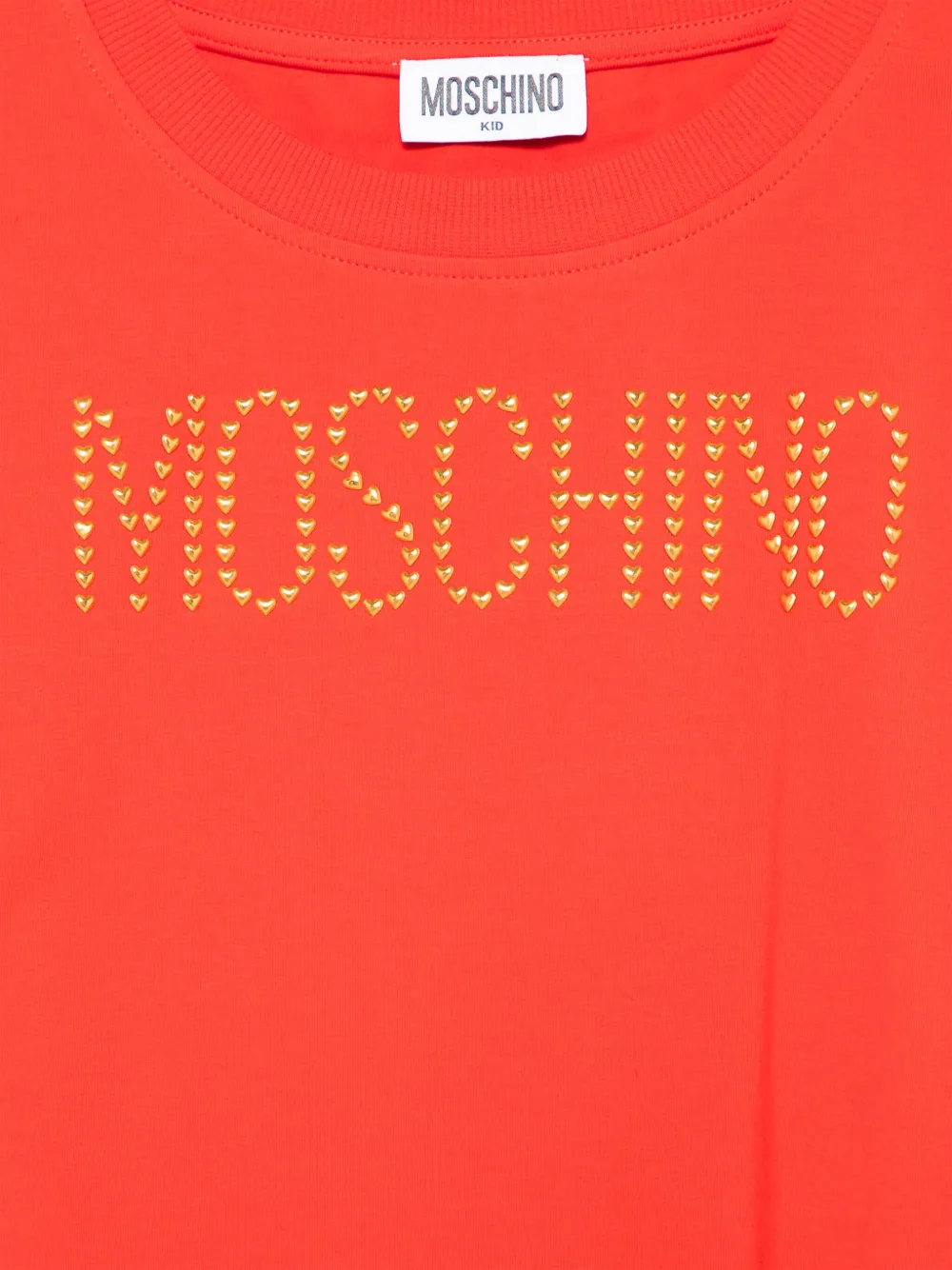 Moschino Kids T-shirt verfraaid met studs Rood