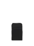 Yohji Yamamoto leather phone holder - Black