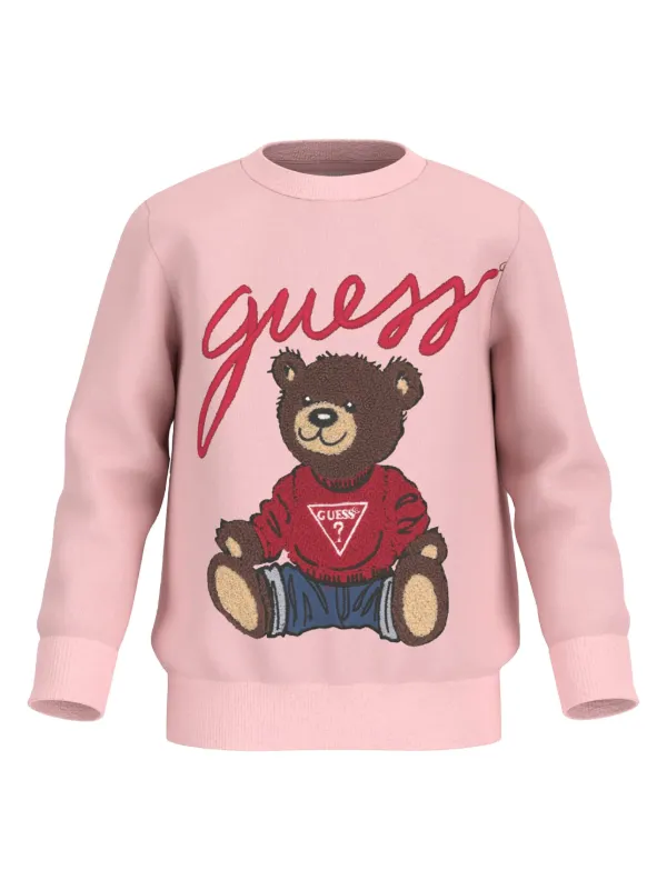 Guess Kids Guess Bear Sweatshirt Pink FARFETCH AU