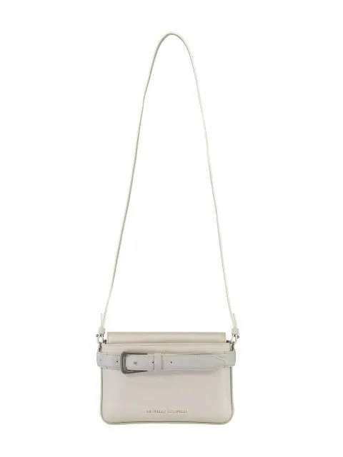 Brunello Cucinelli buckled leather crossbody bag