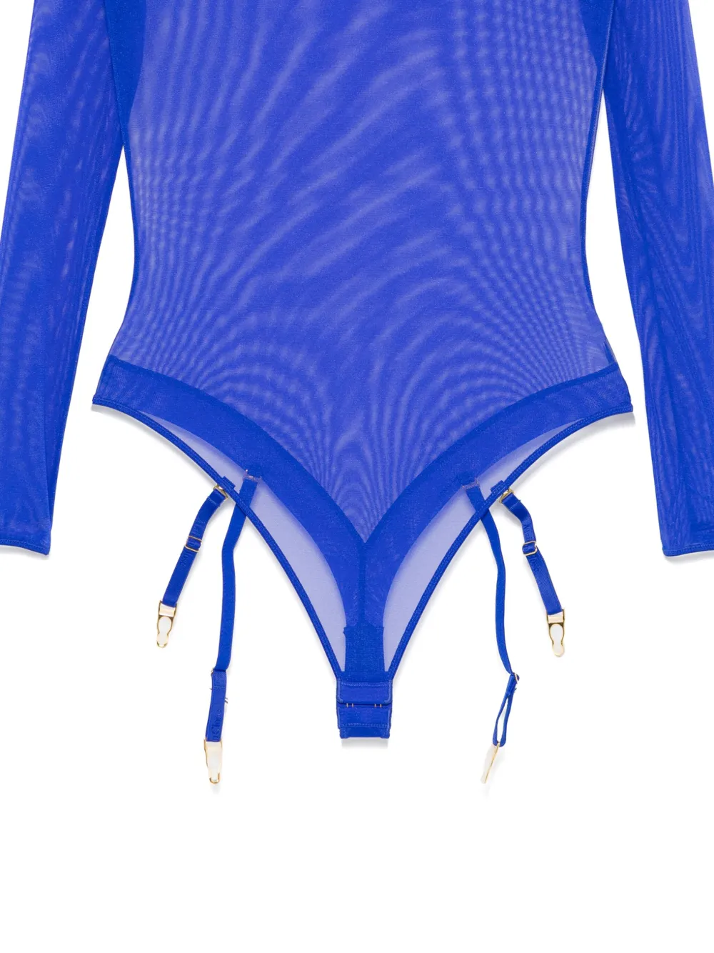 Maison Close Body met bretels detail Blauw