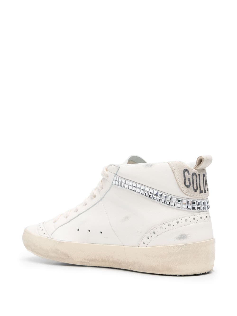 Shop Golden Goose Mid Star Sneakers In White