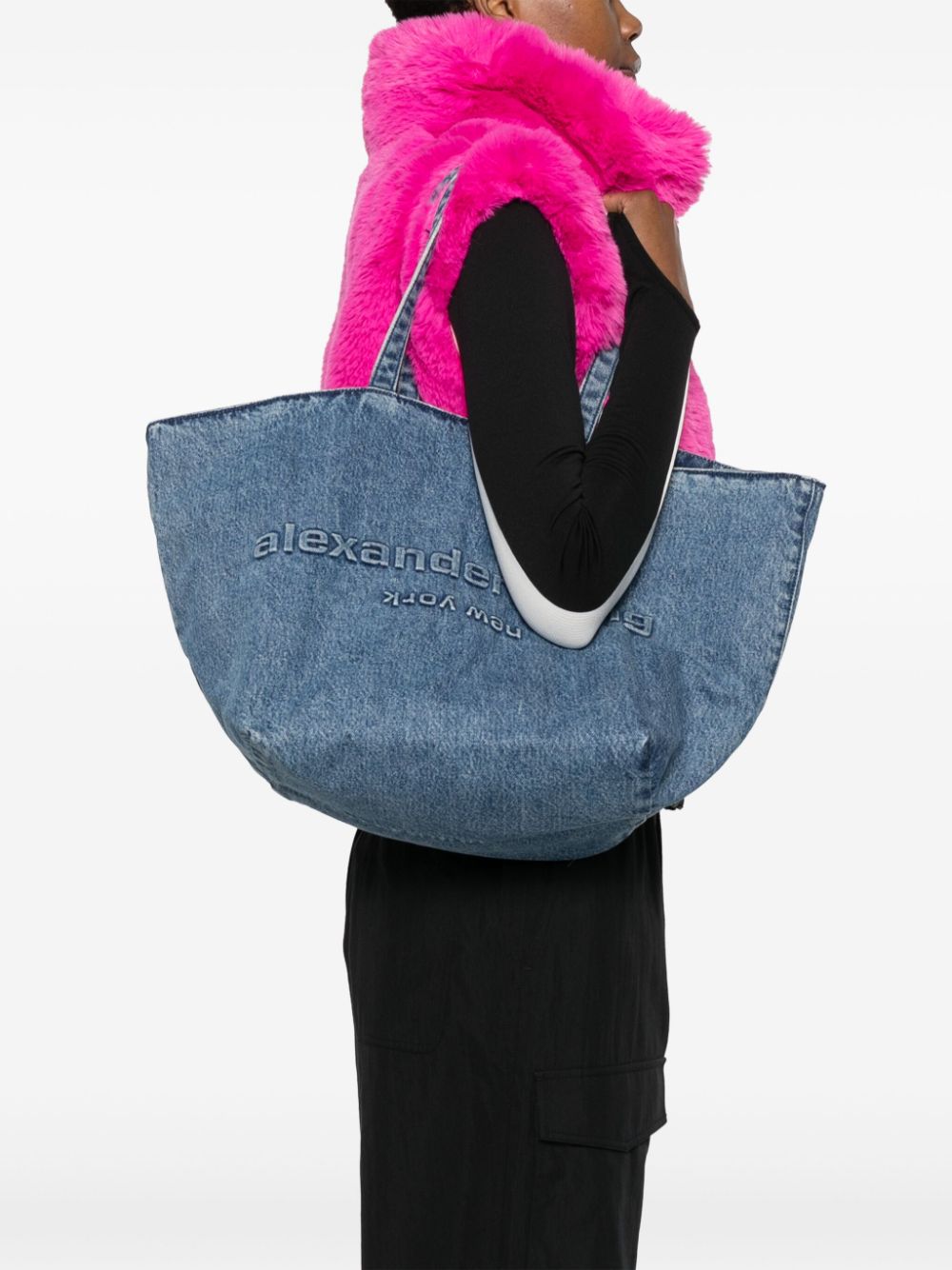 Alexander Wang Punch fluwelen shopper - Blauw