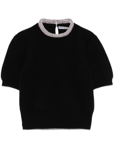 Affordable Alexander Wang crystal-embellished T-shirt Women