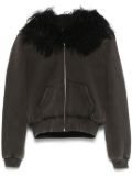 Alexander Wang fur-hood jacket - Grey