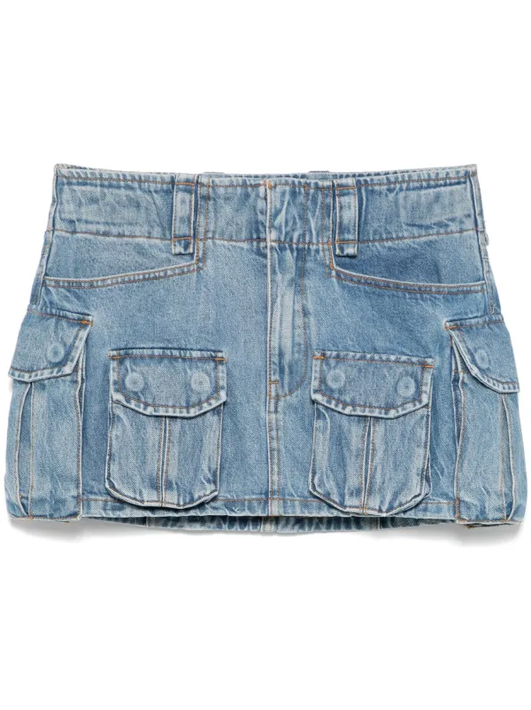 Alexander Wang Mid-rise Mini Skirt in Blue