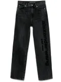 Alexander Wang cut out-logo jeans - Black