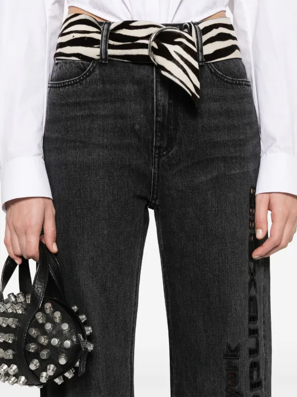Alexander Wang Cut out-logo Jeans | Black | FARFETCH