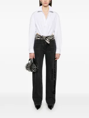デニム・ジーパン ALEXANDER WANG Woman Jeans Denim 4DC3244397 486 alexander wang 亚历山大王EZ 中腰直筒牛仔裤VINTAGE LIGHT