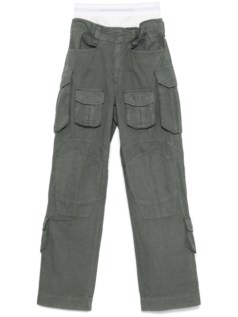 Alexander Wang Cargo broek met logoband Groen