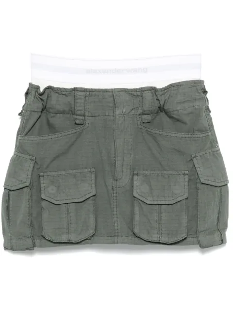 Alexander Wang falda corta con logo en la pretina