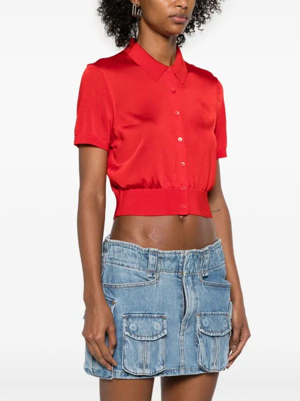 Alexander Wang ロゴ カーディガン | レッド | FARFETCH JP
