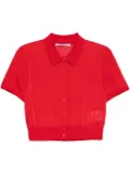Alexander Wang logo-embroidered polo cardigan