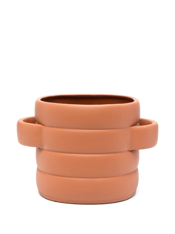POLSPOTTEN Medium Namobo Plant Pot (24cm x 22cm) | Brown | FARFETCH GE