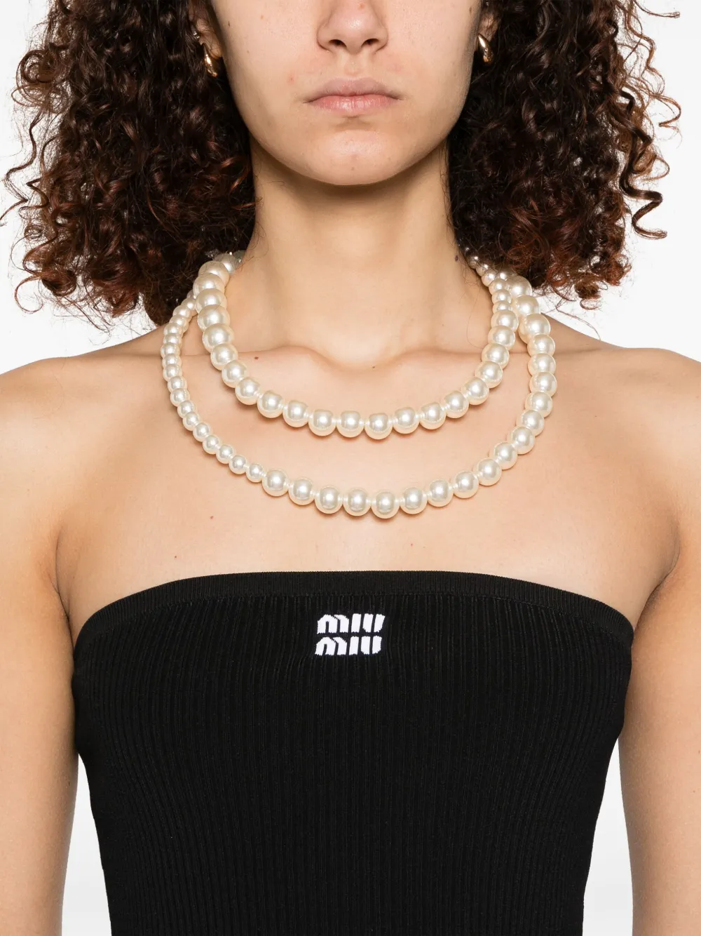 Miu Cropped top Zwart
