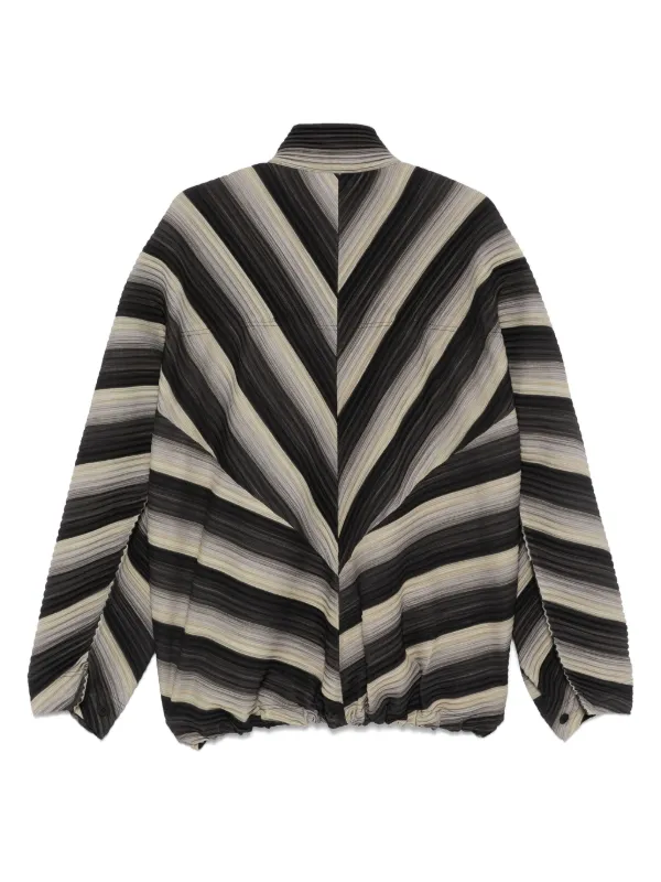 Homme Plissé Issey Miyake RB Stripes 2 ジャケット | ブラック