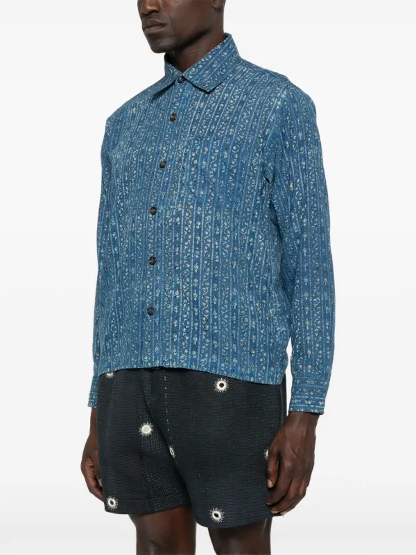 Kartik Research プリント シャツ | ブルー | FARFETCH JP