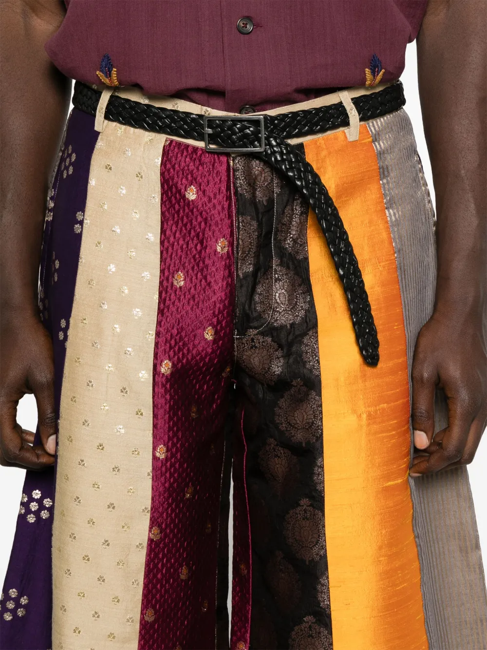 Shop Kartik Research Patterned-jacquard Shorts