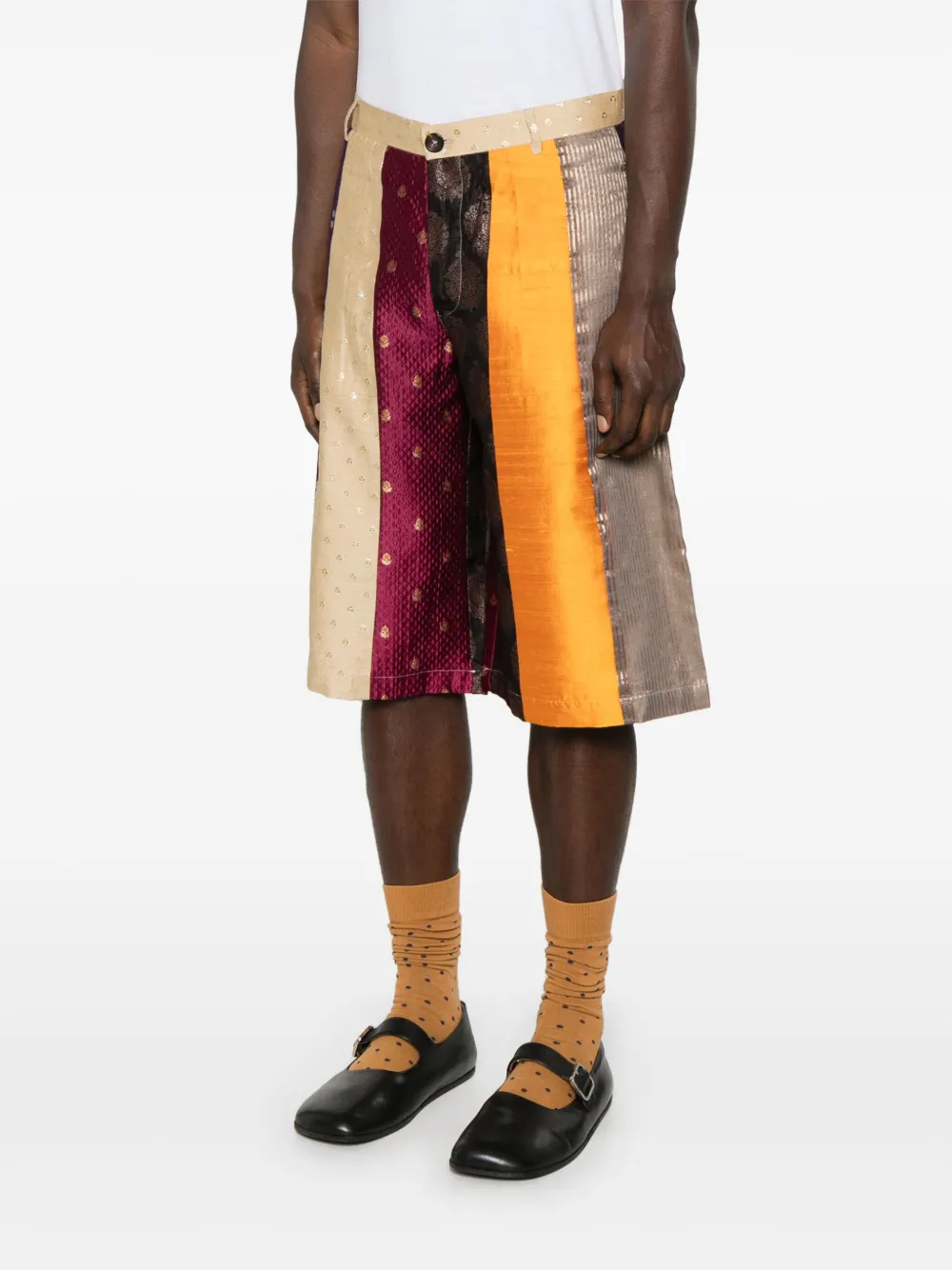 KARTIK RESEARCH PATTERNED-JACQUARD SHORTS