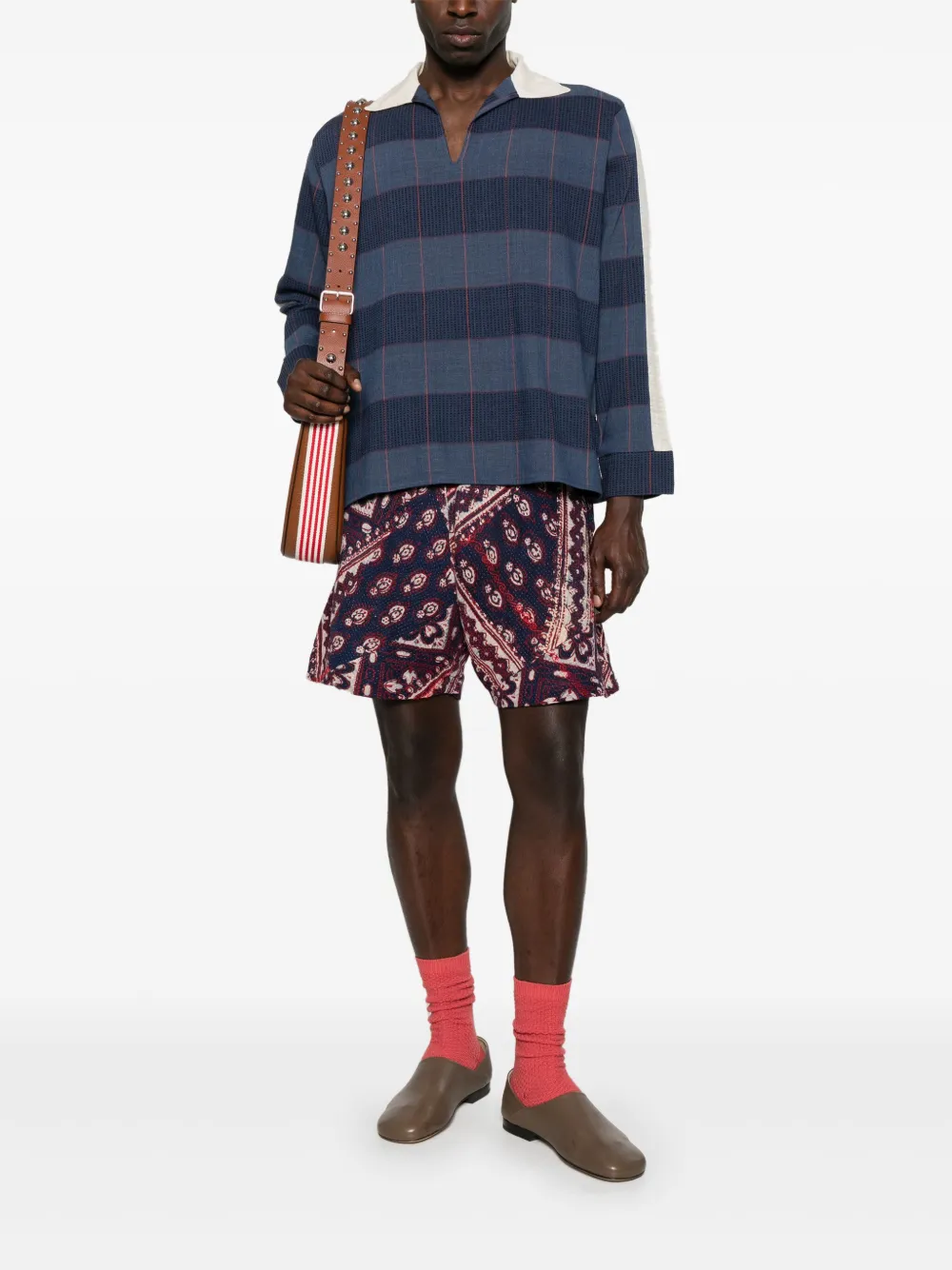Kartik Research patchwork-design shorts | Track & Running Shorts | Image 2