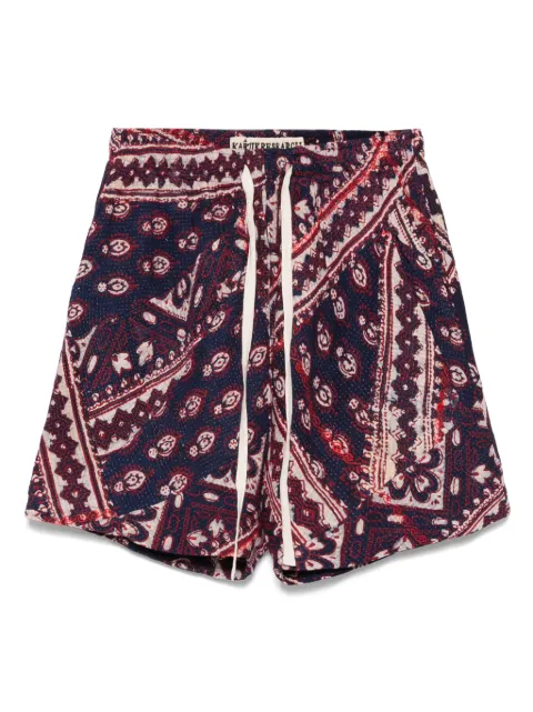 Kartik Research patchwork-design shorts