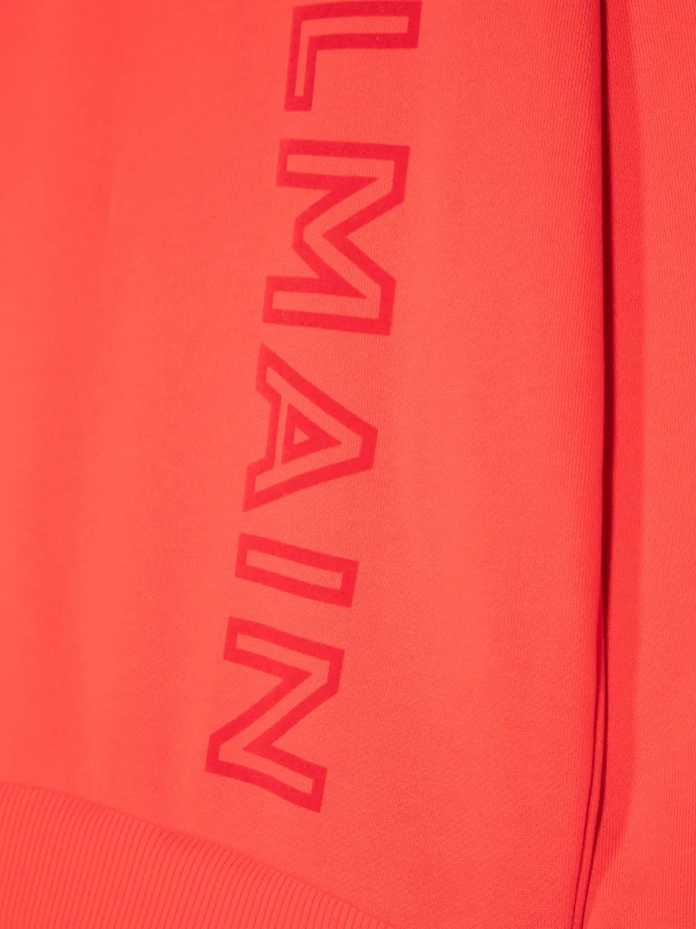 Balmain Kids Katoenen sweater met logoprint Rood