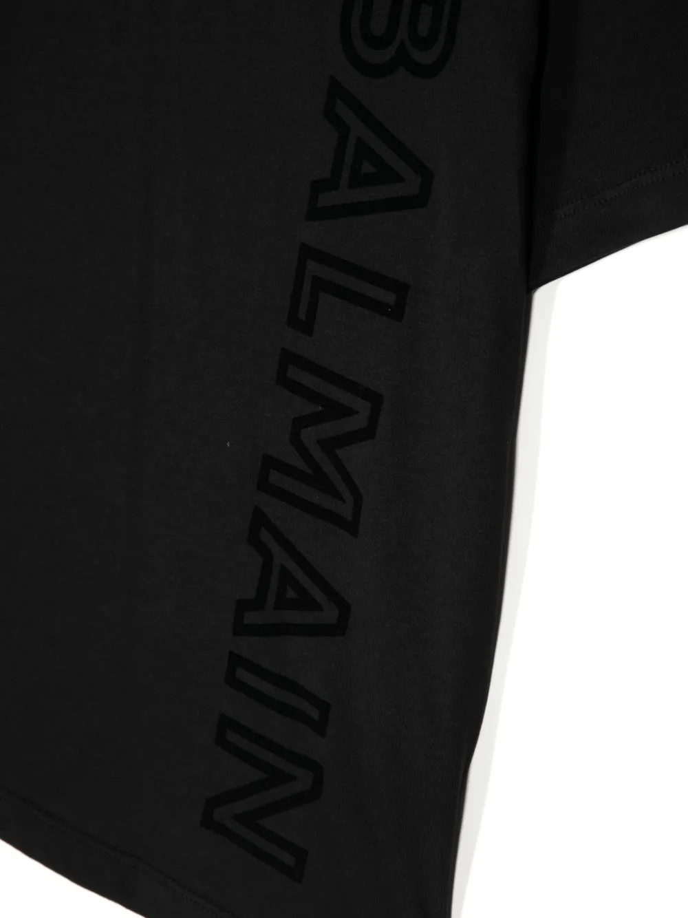 Balmain Kids T-shirt met logopatch Zwart