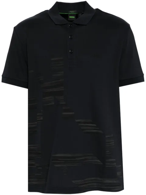 BOSS graphic print polo shirt