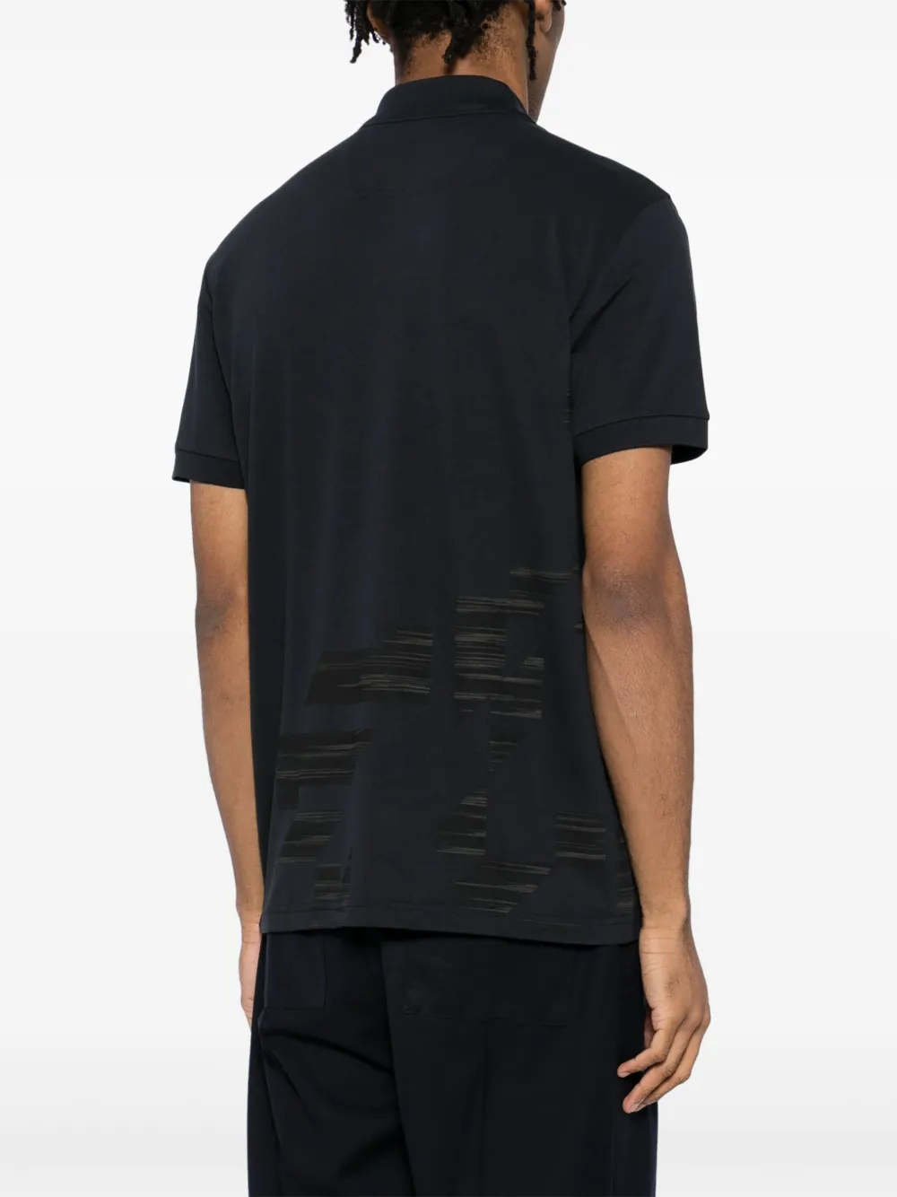 BOSS Poloshirt met grafische print Grijs